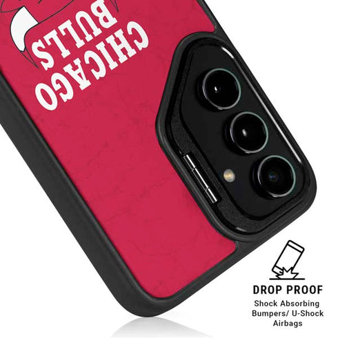 NBA Chicago Bulls Red Distressed Galaxy S25 Kickstand Case